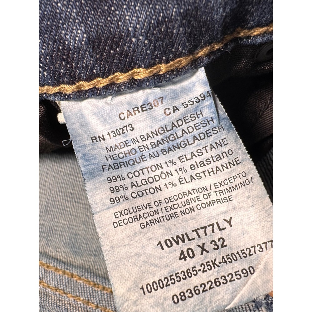 Wrangler Retro Slim Boot Jeans Mens 40x32 Blue Denim Bootcut 10WLT77LY - Picture 7 of 11